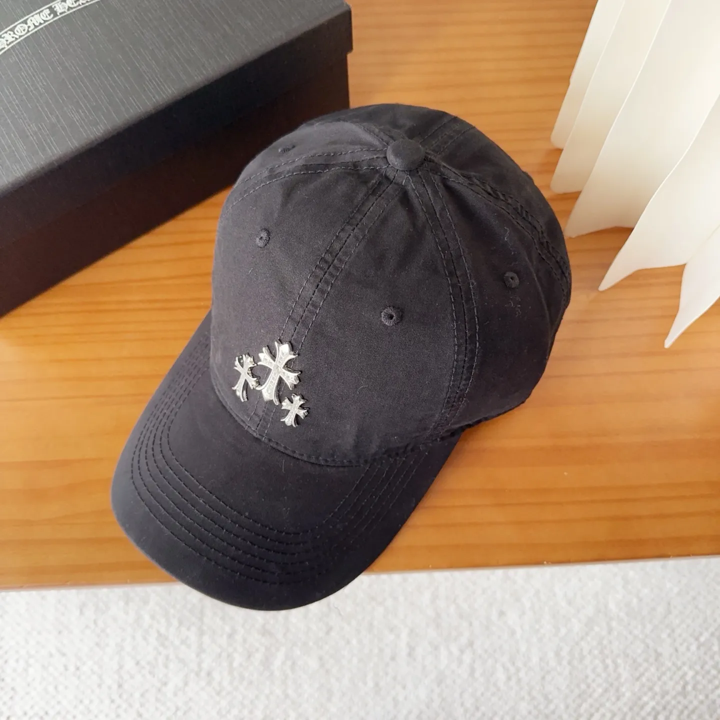💰60 Chrome Hearts💓Early autumn Korean style fashionable retro washed baseball cap🧢peaked cap